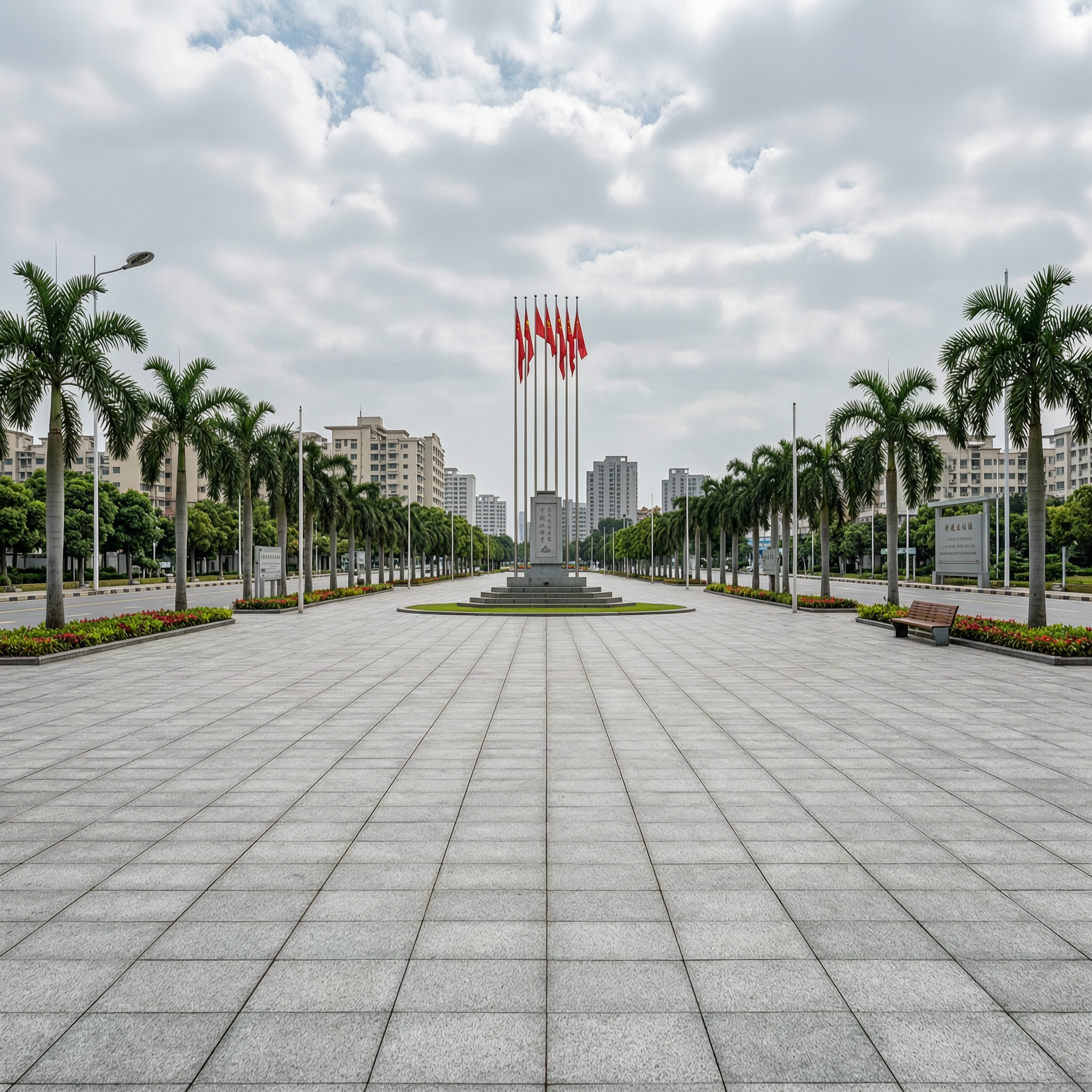 广场景观夜景亮化案例 - 白天实景原图