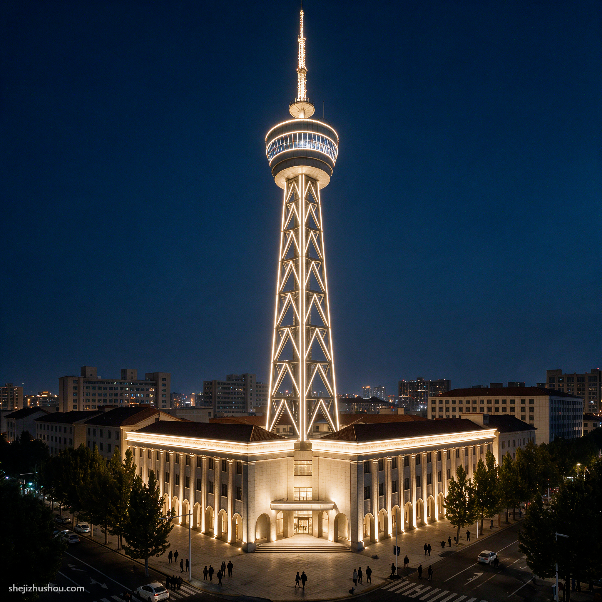 地标·超高层夜景亮化案例 - AI夜景亮化效果图