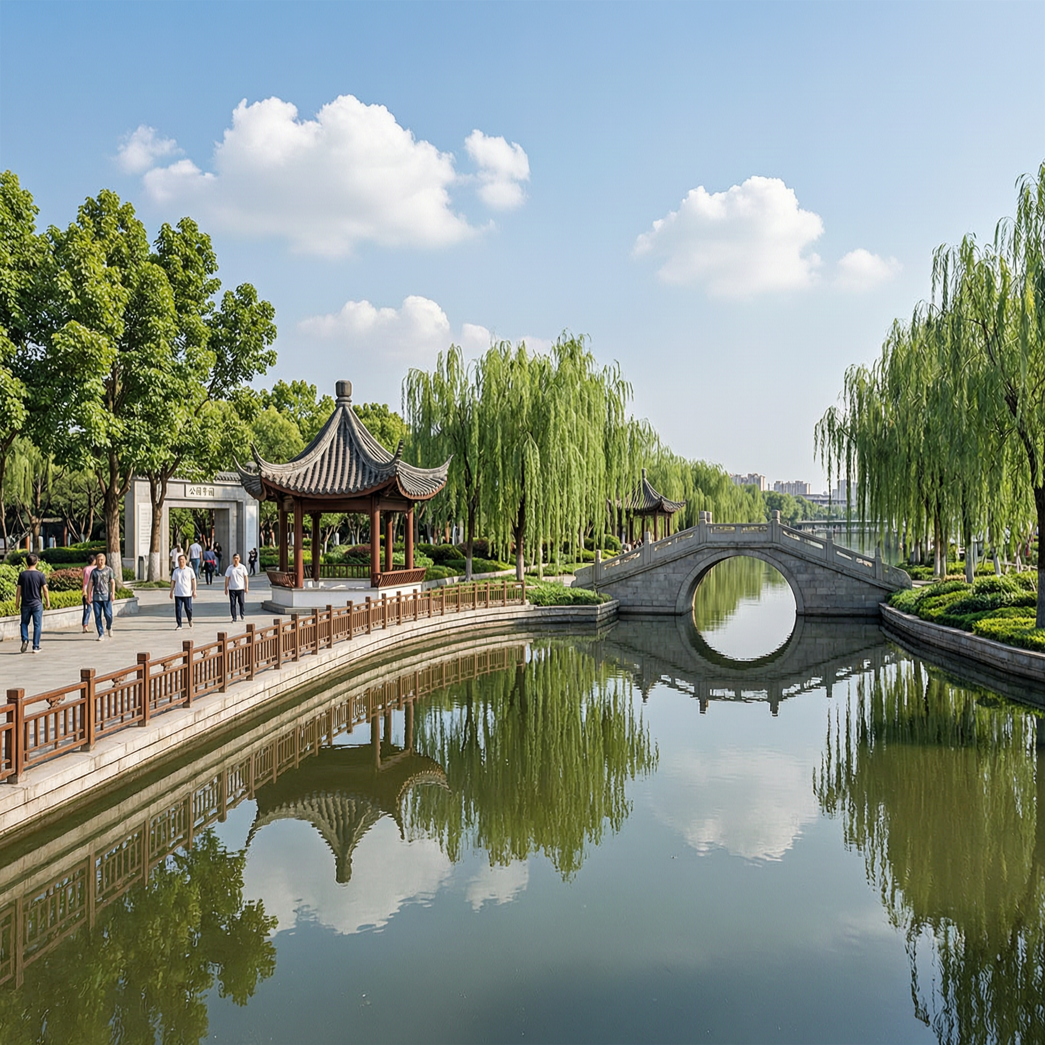 公园园林夜景亮化案例 - 白天实景原图