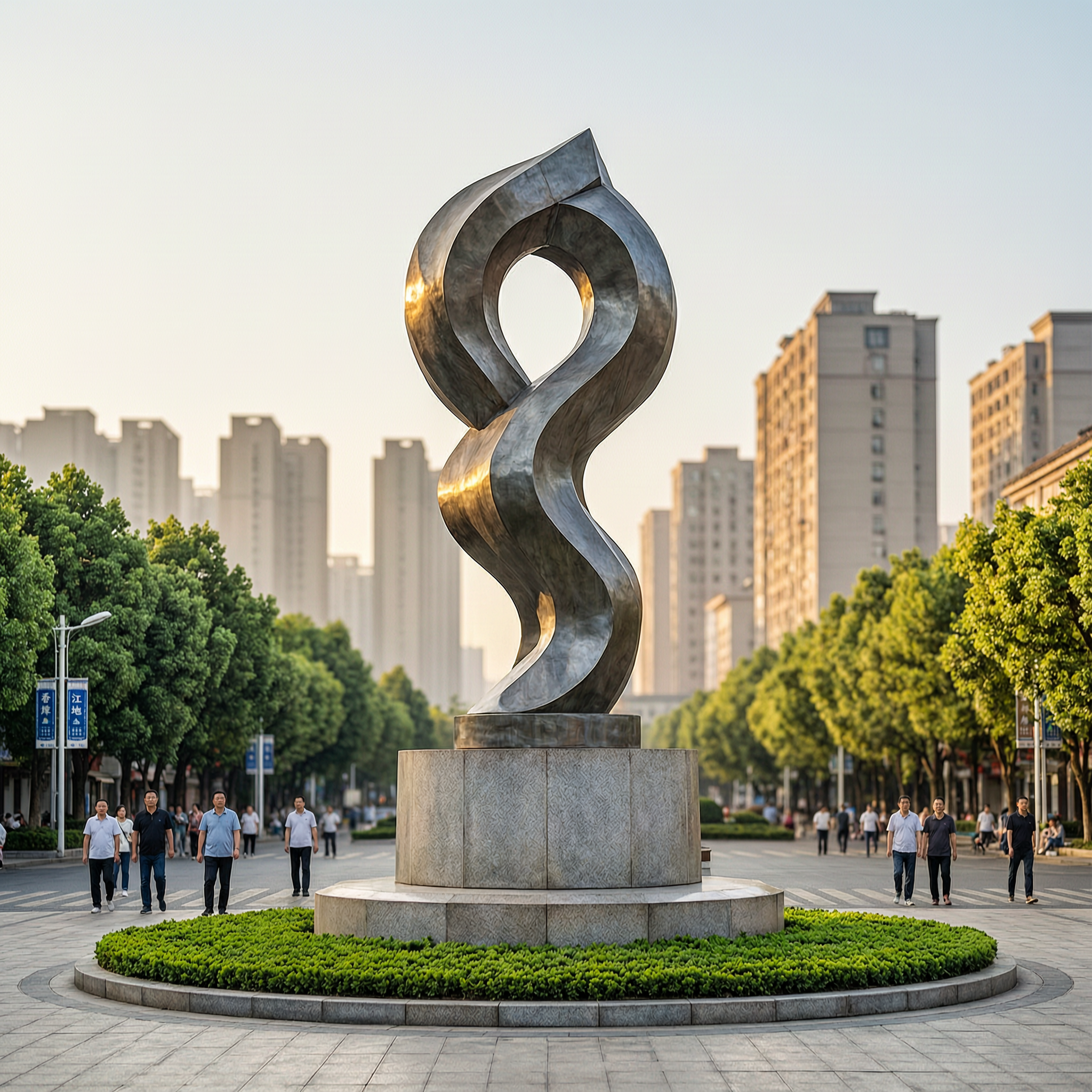 雕塑艺术夜景亮化案例 - 白天实景原图