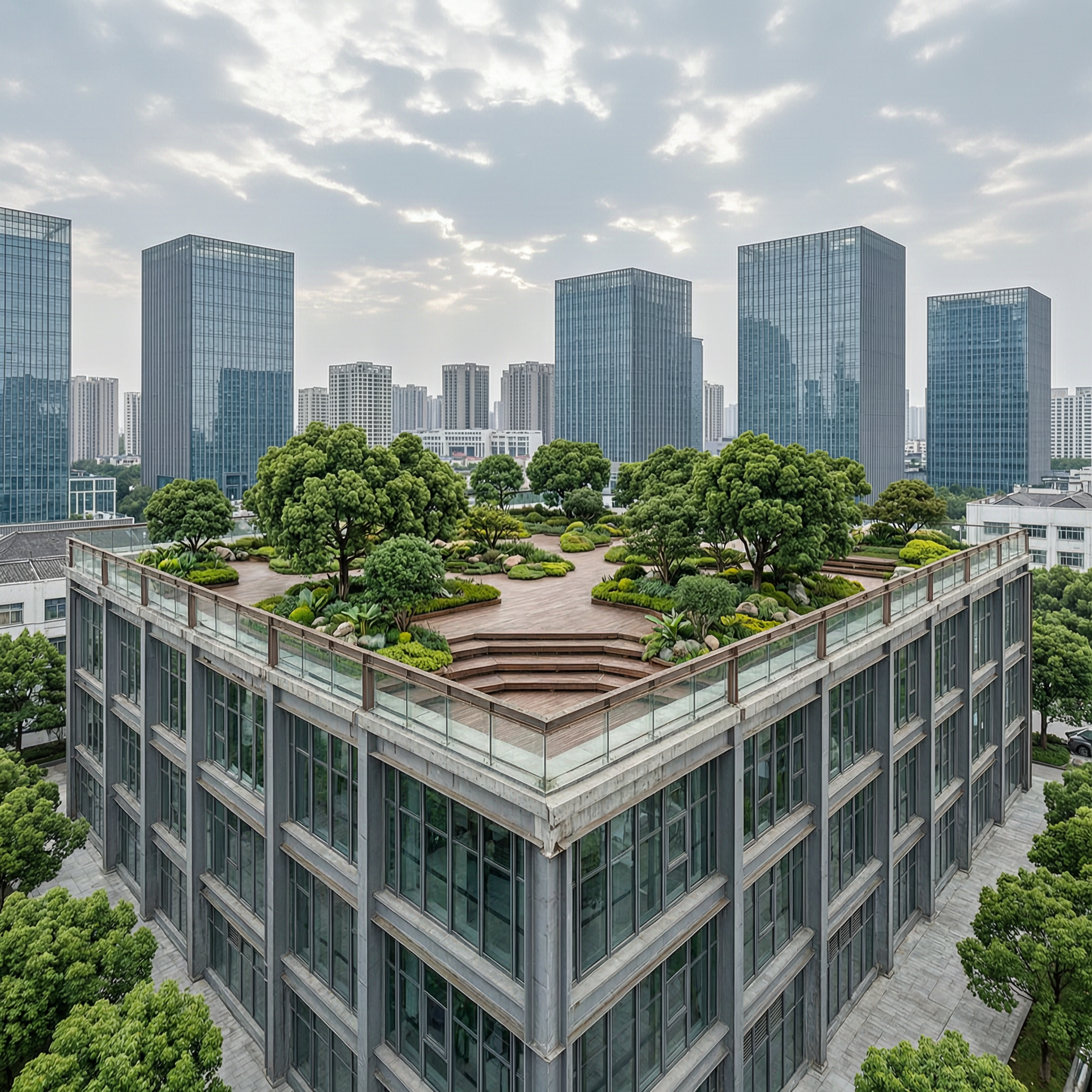 商业建筑夜景亮化案例 - 白天实景原图
