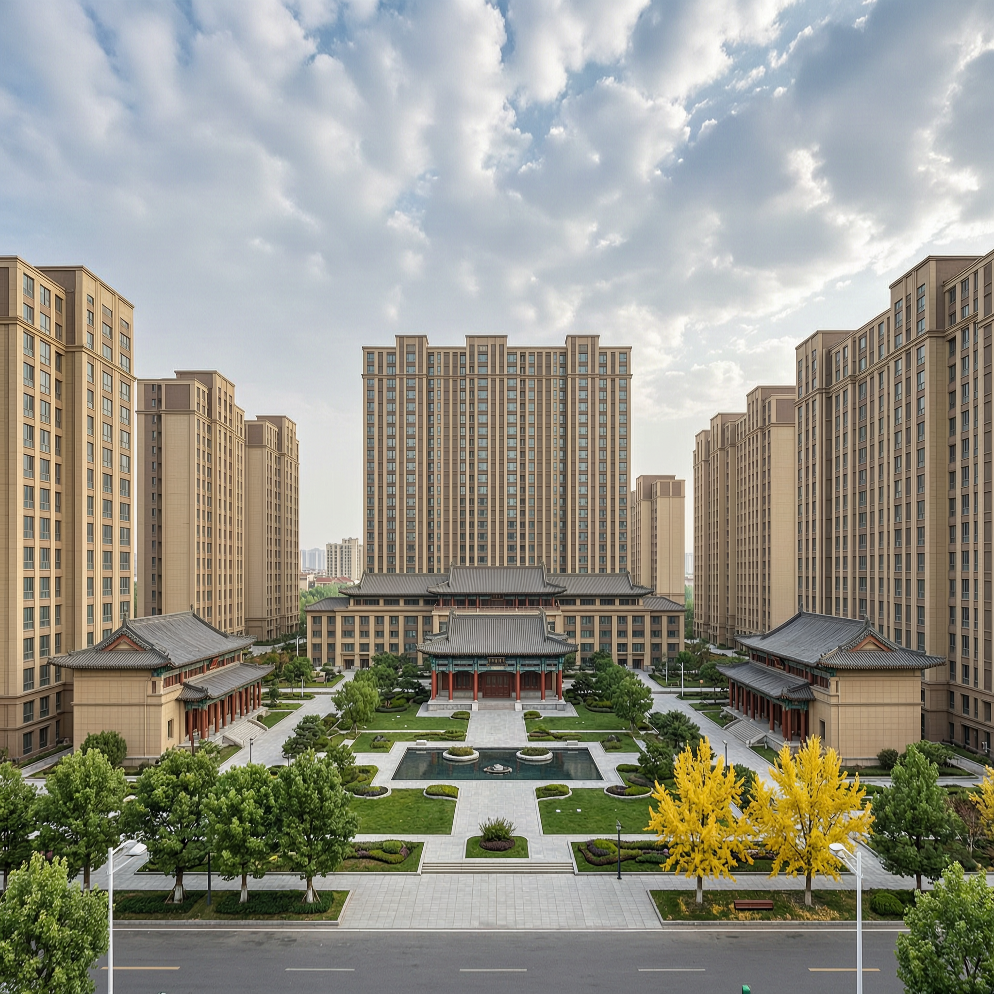 住宅建筑夜景亮化案例 - 白天实景原图