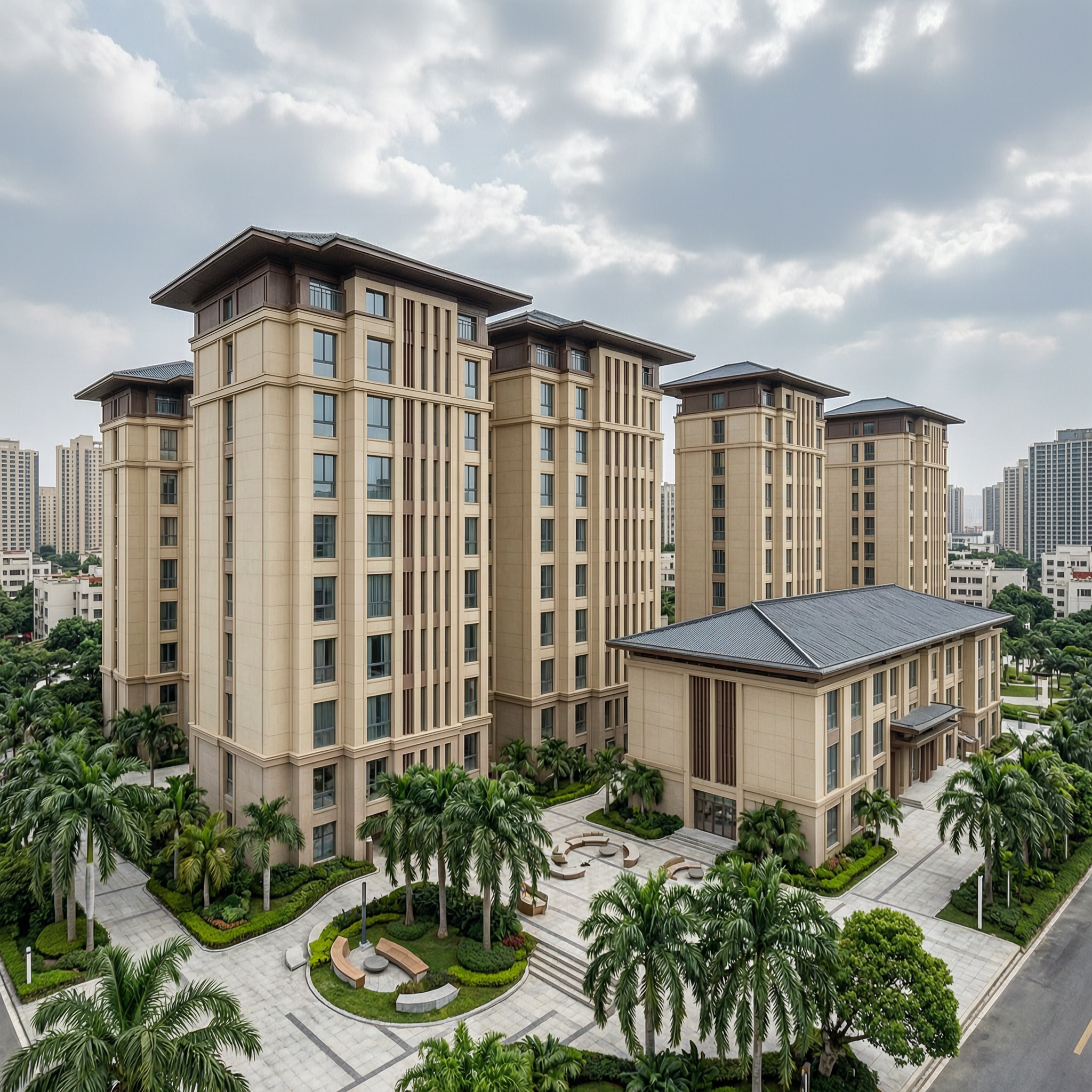 住宅建筑夜景亮化案例 - 白天实景原图