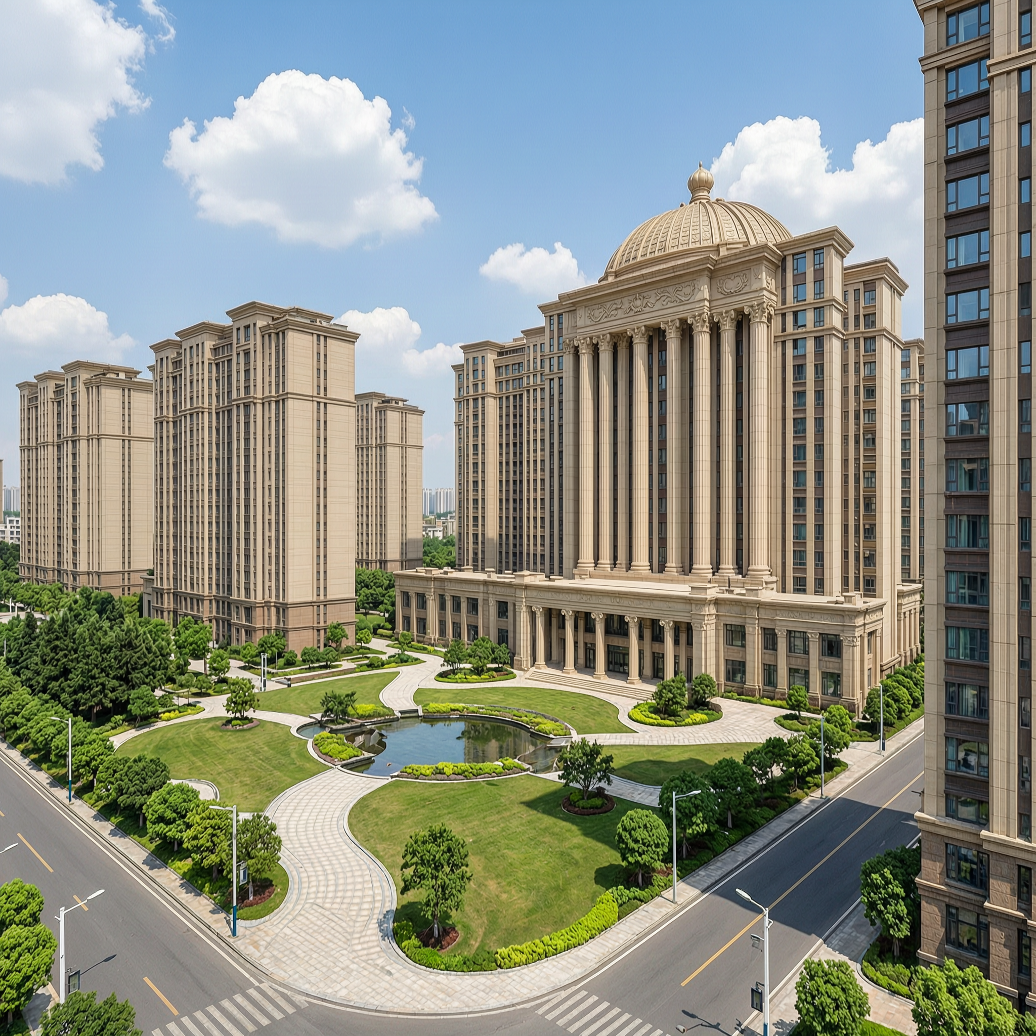 住宅建筑夜景亮化案例 - 白天实景原图