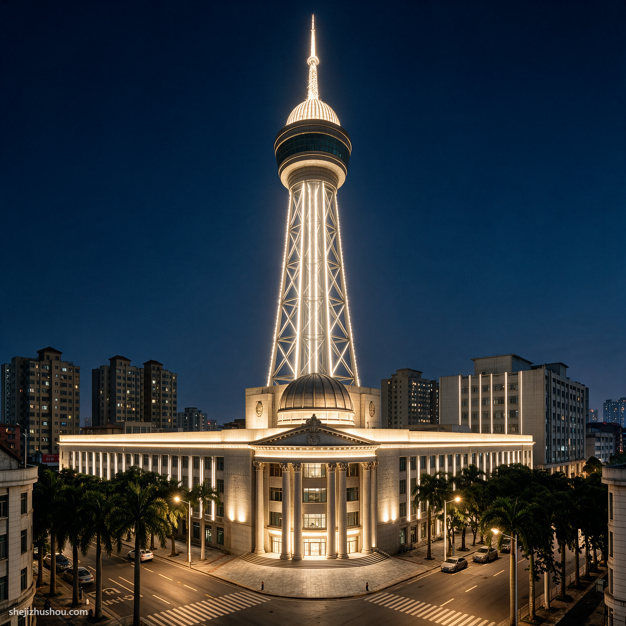 地标·超高层夜景亮化案例 - AI夜景亮化效果图