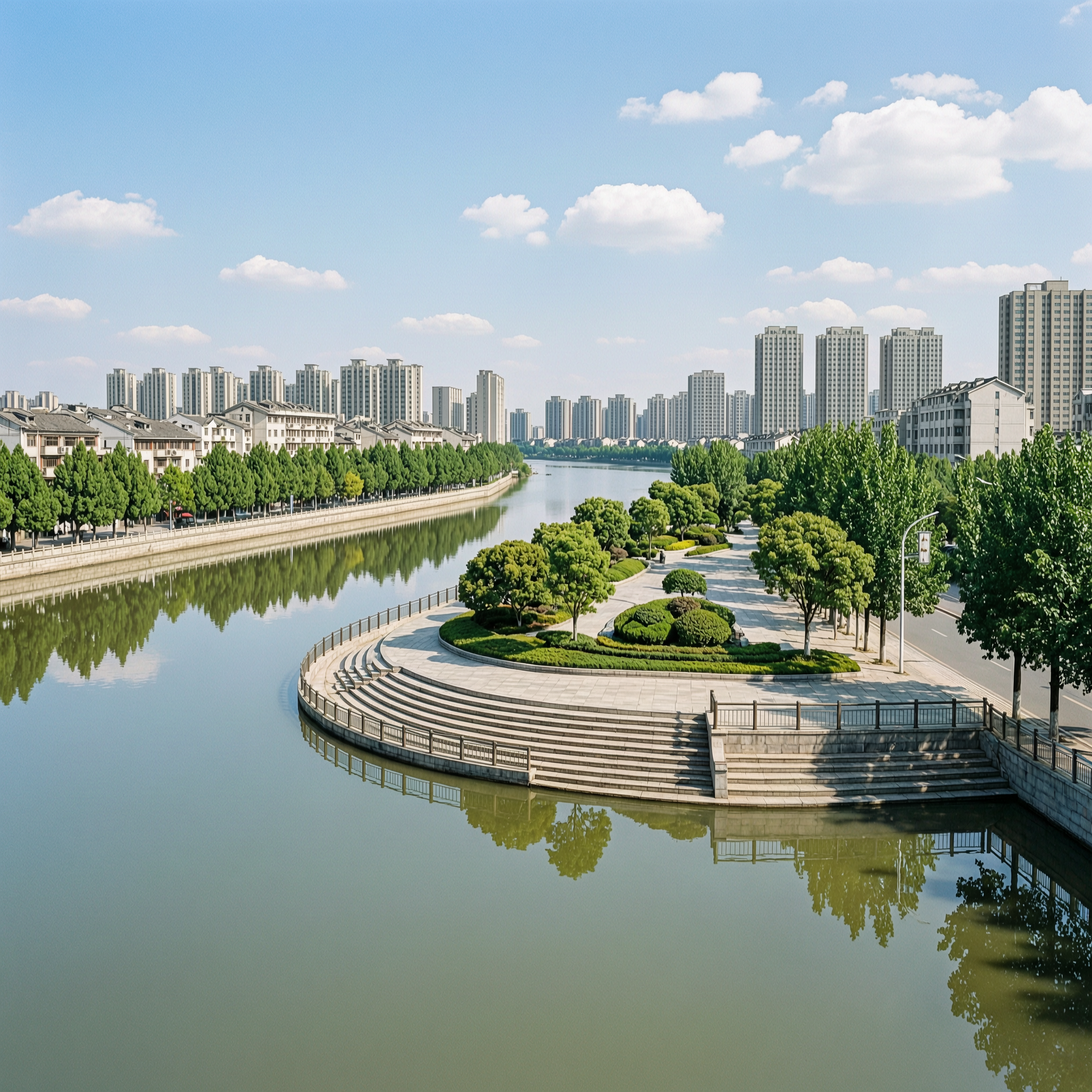 河道水景夜景亮化案例 - 白天实景原图