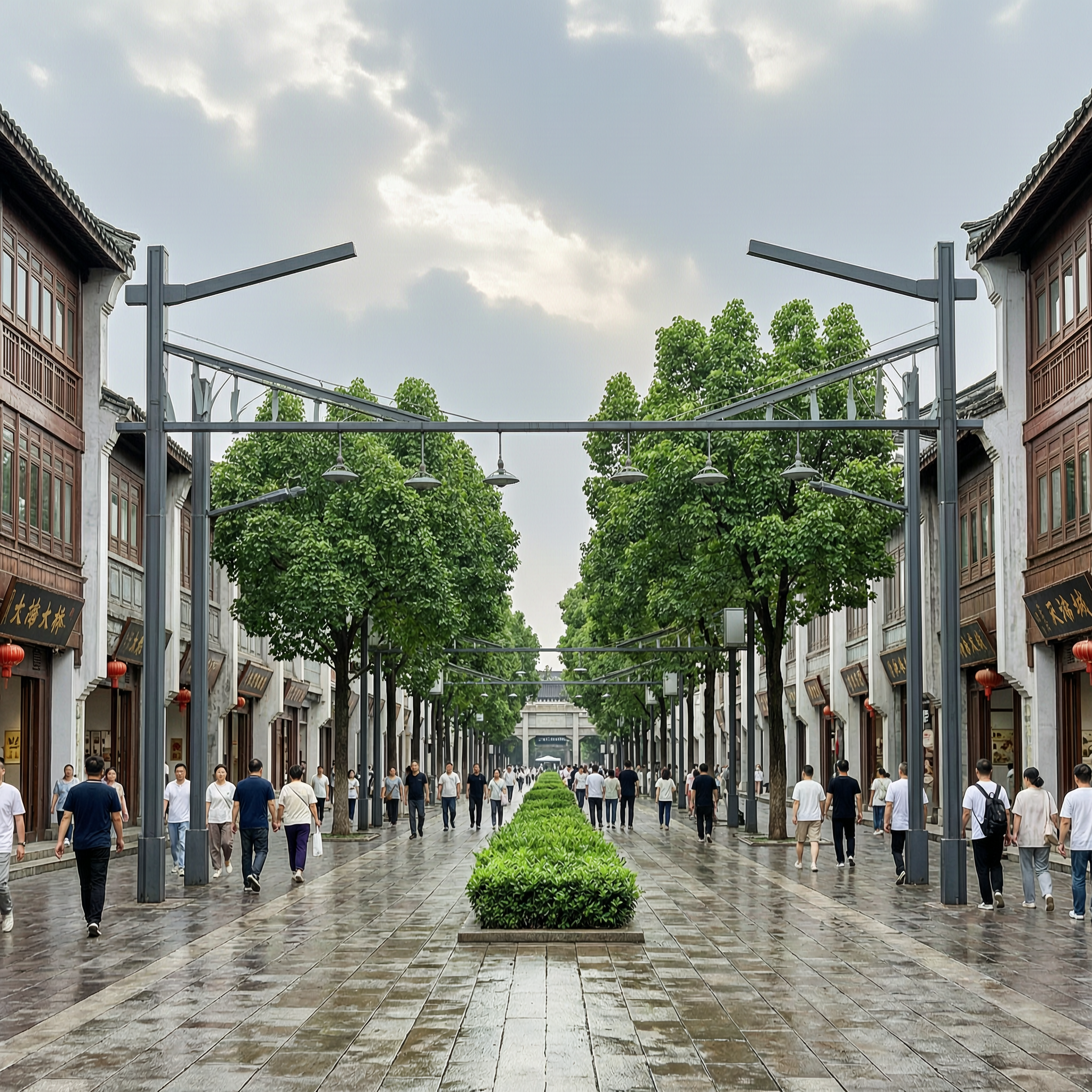 街道装饰夜景亮化案例 - 白天实景原图